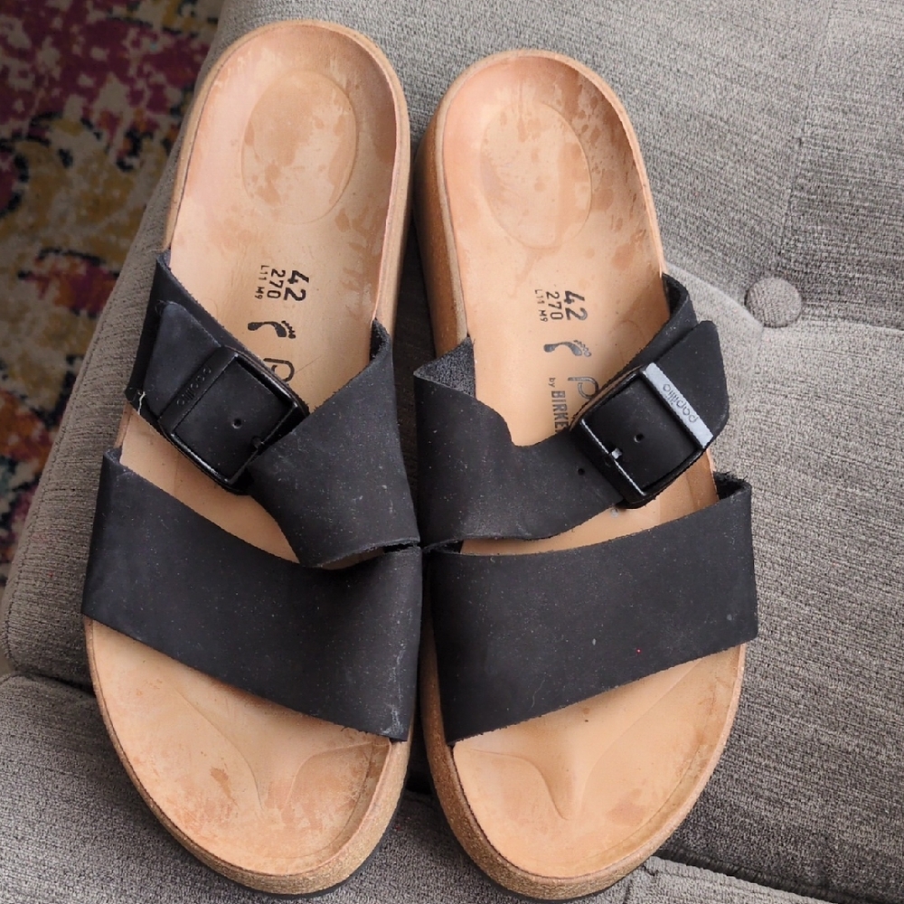 Birkenstock Pappilio, black, ladies size 11 (42)